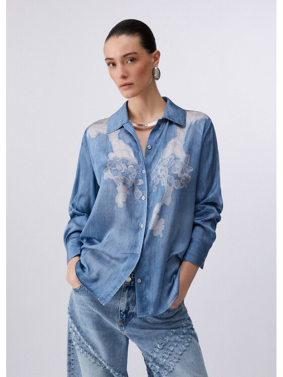 Liu Jo Liu Jo Koszula UA6343T595879044 Niebieski Regular Fit