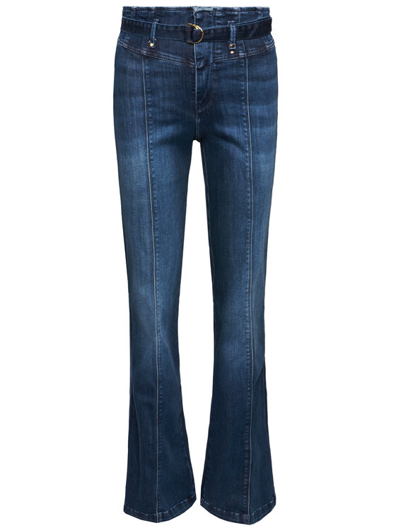 Guess Guess Jeans hlače Marylou W0YA73 D42J1 Mornarsko modra Regular Fit