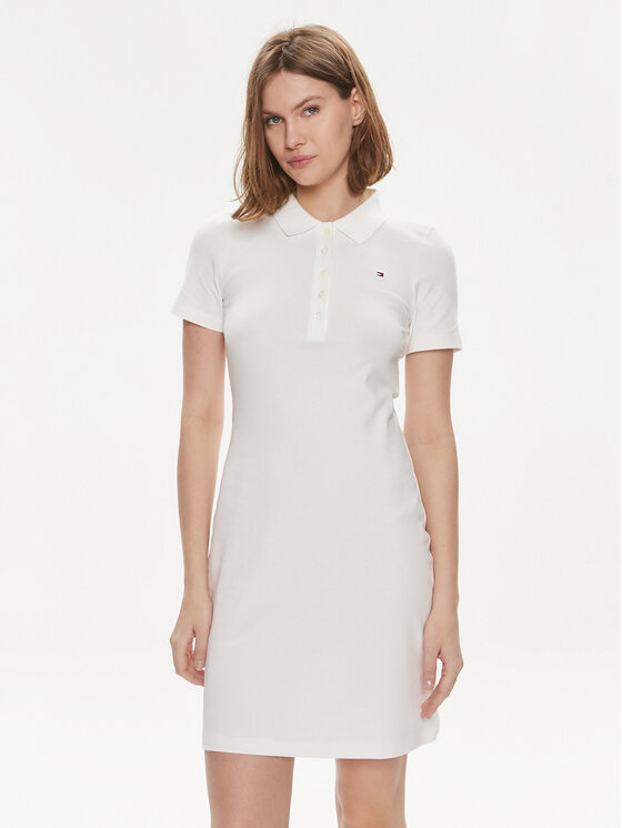 Tommy Hilfiger Tommy Hilfiger Igapäevane kleit 1985 WW0WW37853 Ekrüüvärv Slim Fit