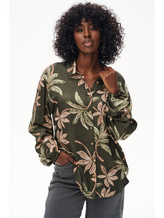 blue shadow blue shadow Koszula Bomi Zielony Regular Fit