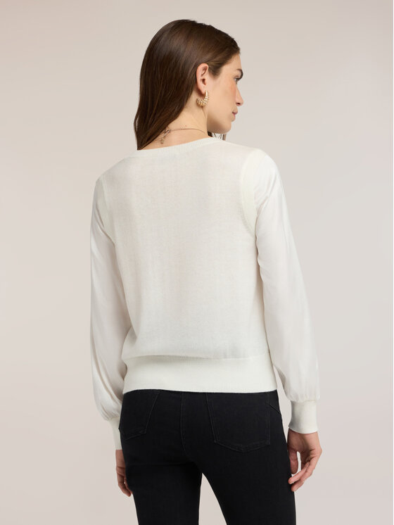 Motivi Motivi Maglione M441W004153N011 Bianco Regular Fit