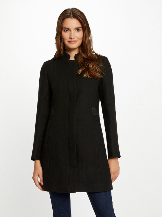 Morgan Morgan Palton de lână 232-GSUZON Negru Slim Fit