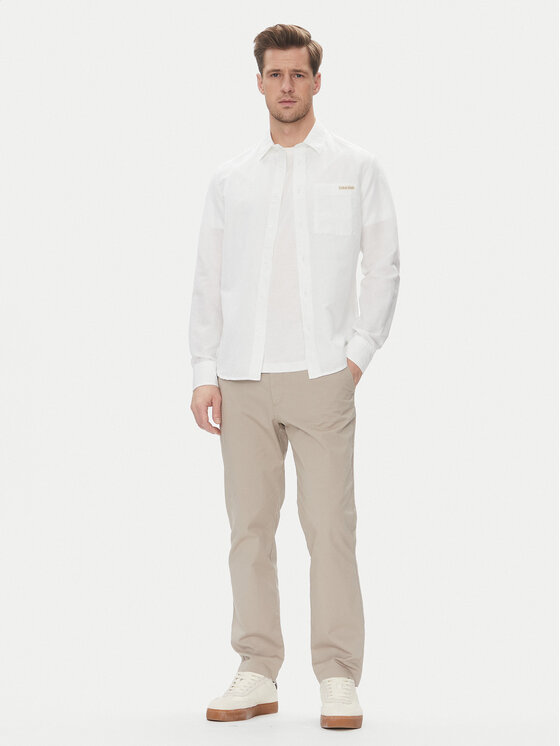 Calvin Klein Jeans Calvin Klein Jeans Chino nohavice LV040EM628 Béžová Slim Fit