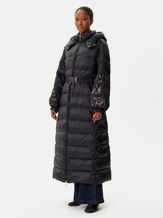 TWINSET TWINSET Pūkinė striukė 252TP2430 Juoda Regular Fit
