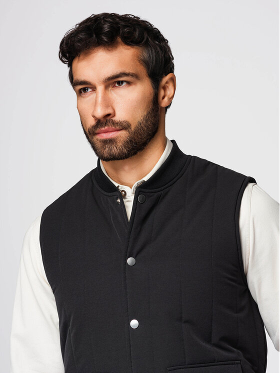 Ombre Ombre Kamizelka OM-JAVJ-0323 Czarny Regular Fit