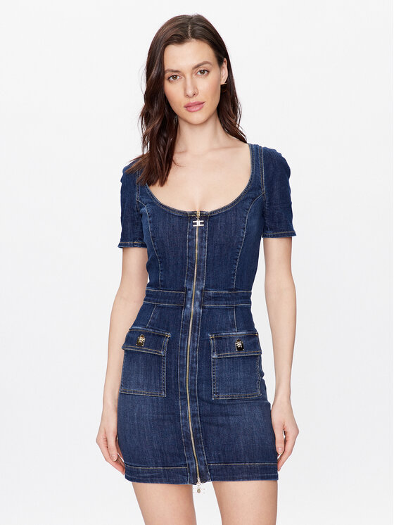 Vestito di jeans AJ-30S-31E2-V450 Blu Slim Fit