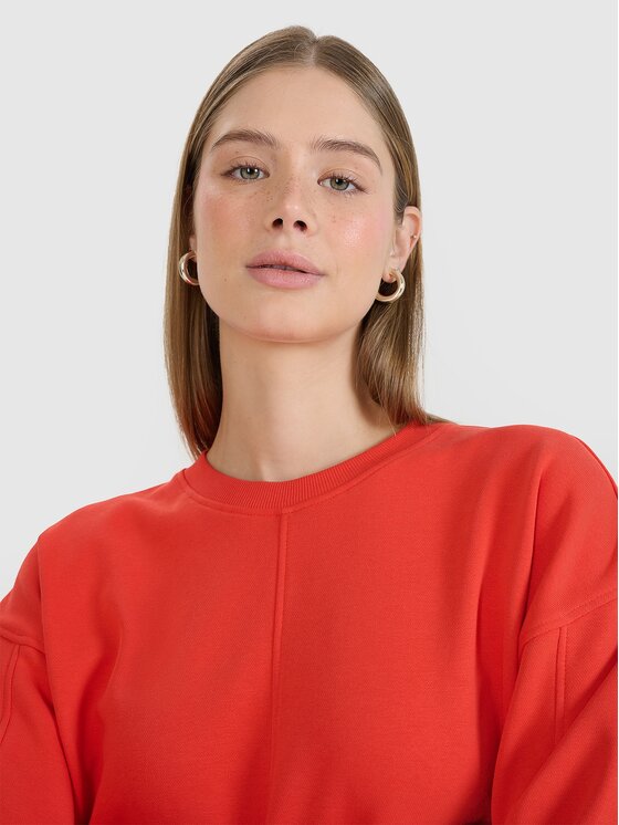 4F 4F Felpa 4FWSS25TSWSF1543-62S Rosso Oversize