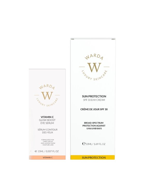 Warda Skincare Warda Skincare Serum Vit C Skin Glow + Krem SPF 30 Krem na dzień i na noc