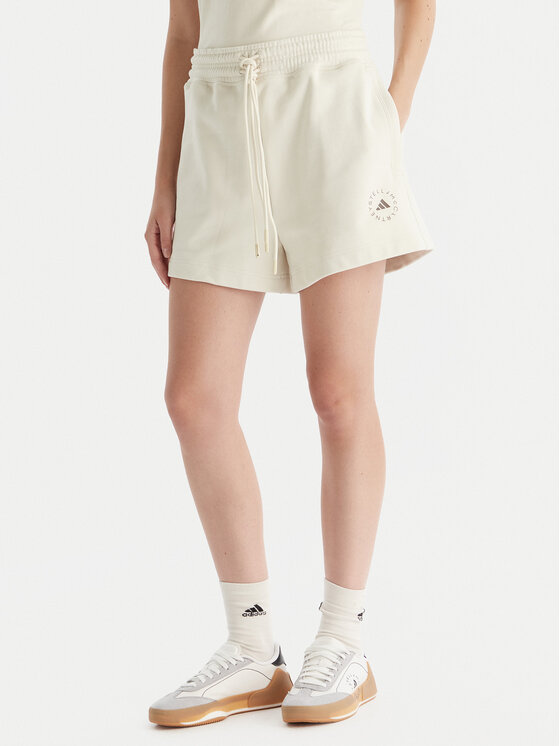 adidas by Stella McCartney adidas by Stella McCartney Pantaloni scurți sport True Casuals JX6786 Bej Loose Fit