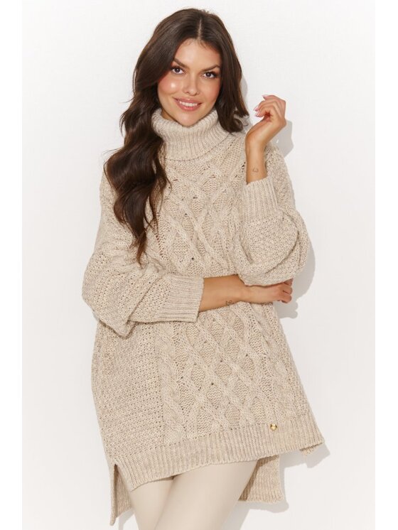 Numinou Numinou Sweter NU_S96 Beżowy Regular Fit