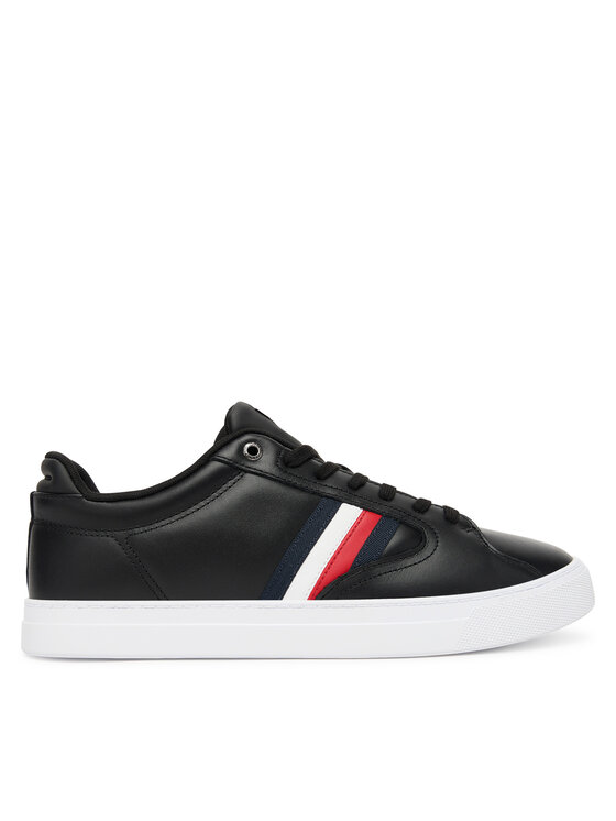 Sneakers Tommy Hilfiger Icon Court Stripes FM0FM05628 Negru