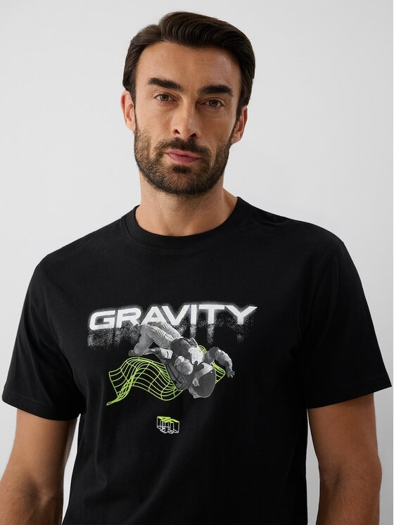 4F 4F T-shirt 4FRAW26TTSHM4663-20S Nero Regular Fit