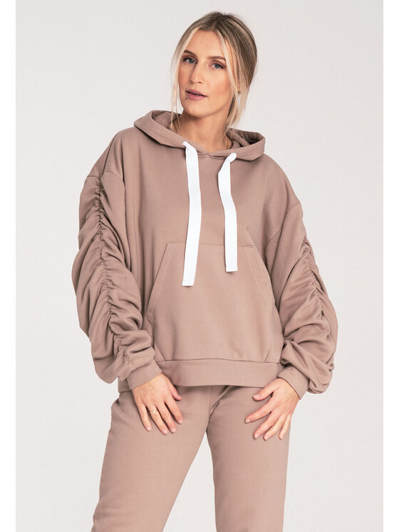 FIGL FIGL Felpa M1055 Beige Loose Fit