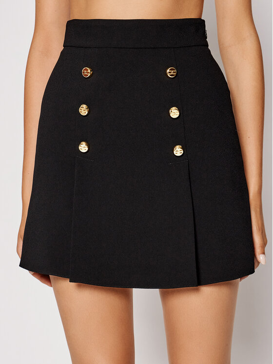 Elisabetta Franchi Elisabetta Franchi Mini sukňa G0-490-16E2-V270 Čierna Slim Fit