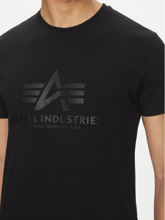 Alpha Industries Alpha Industries T-Shirt Basic 100501 Czarny Regular Fit