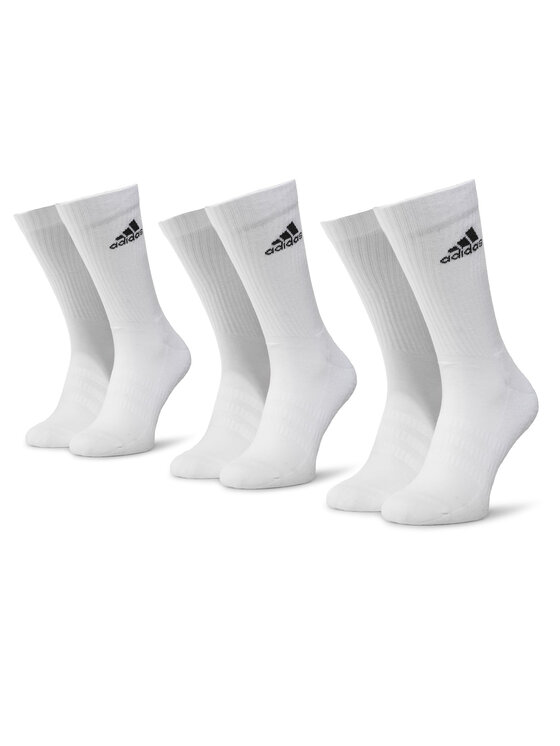 adidas adidas Комплект 3 чифта дълги чорапи мъжки Cush Crw 3PP DZ9356 Бял
