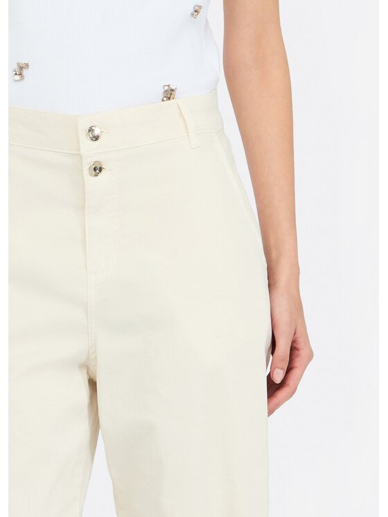 Liu Jo Liu Jo Spodnie materiałowe MF5307T819120304 Beżowy Carrot Fit