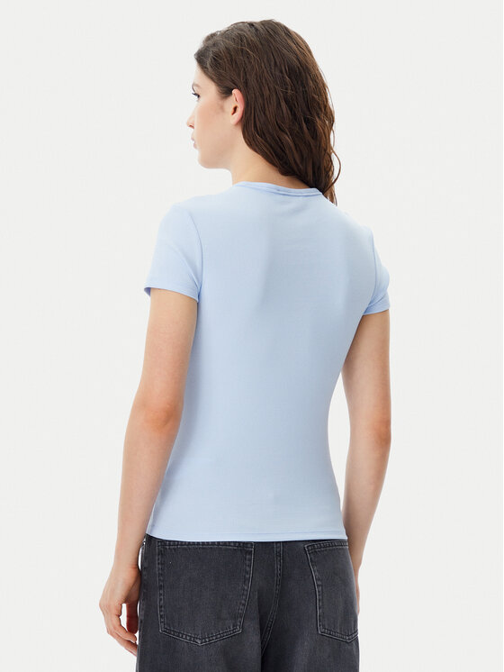 Tommy Jeans Tommy Jeans T-Shirt Essential DW0DW17383 Błękitny Slim Fit