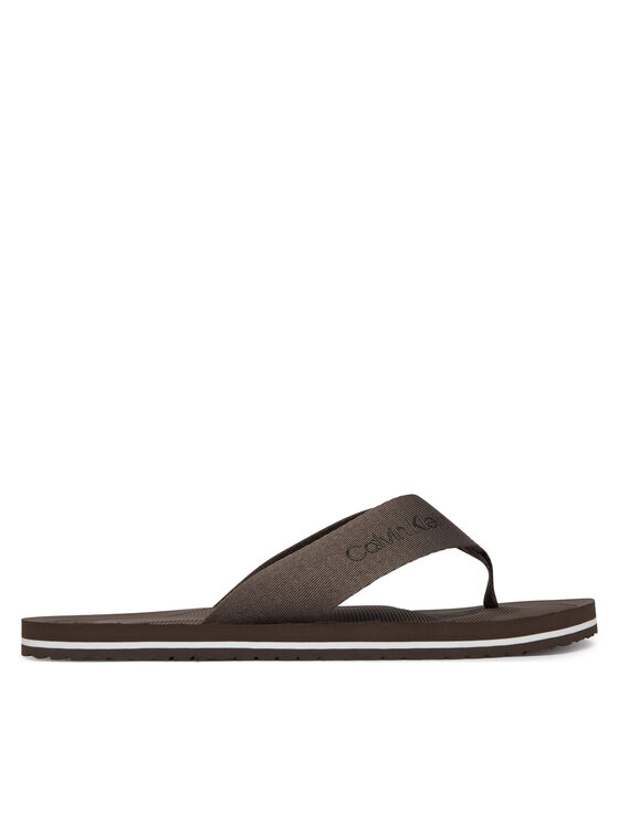 Calvin Klein Calvin Klein Japonki Logo Webbing Strap HM0HM02106 Brązowy