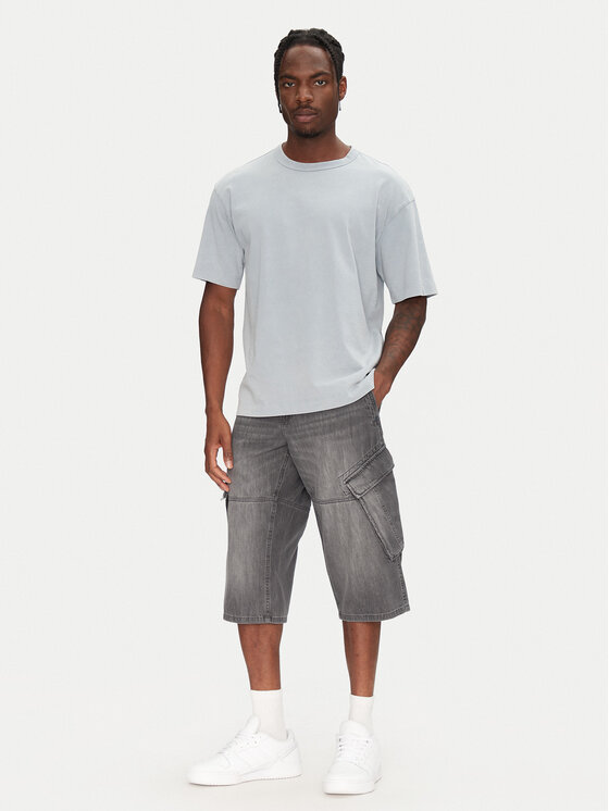 Tom Tailor Tom Tailor Pantaloni scurți de blugi 1044977 Gri Relaxed Fit
