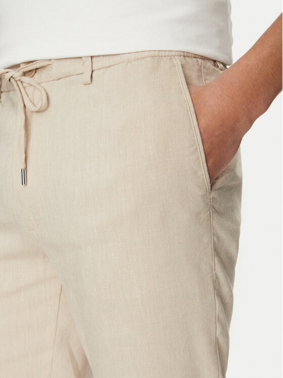 BOSS BOSS Hlače iz tkanine C-Kane 50540480 Bež Slim Fit