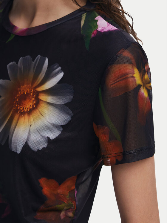 Desigual Desigual T-Shirt Des Moines 25SWTK88 Μαύρο Regular Fit