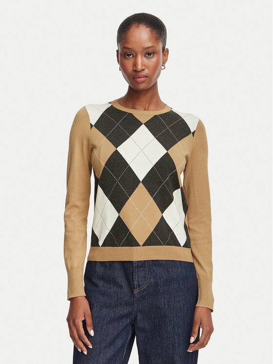 Marella Marella Sweter Carabo 2625366131 Brązowy jasny Regular Fit