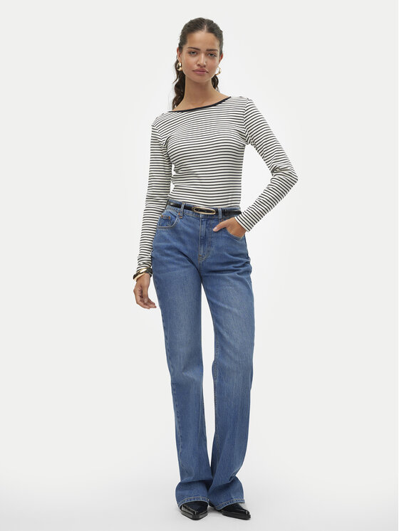Vero Moda Vero Moda Majica Chloe 10314406 Bijela Slim Fit