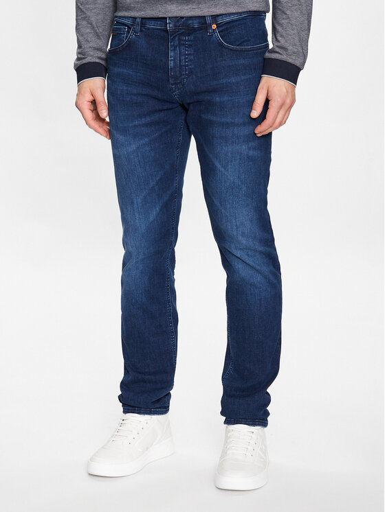 Boss Jeans hlače 50484263 Modra Slim Fit