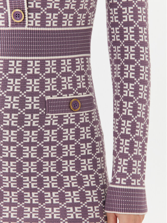 Elisabetta Franchi Elisabetta Franchi Úpletové šaty AM-94Q-36E2-V550 Fialová Slim Fit