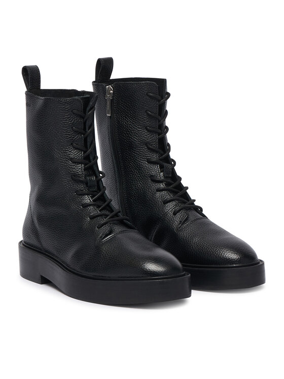Calvin Klein Calvin Klein Зимни обувки Conc Welt Lace Up Boot Lth HW0HW03209 Черен