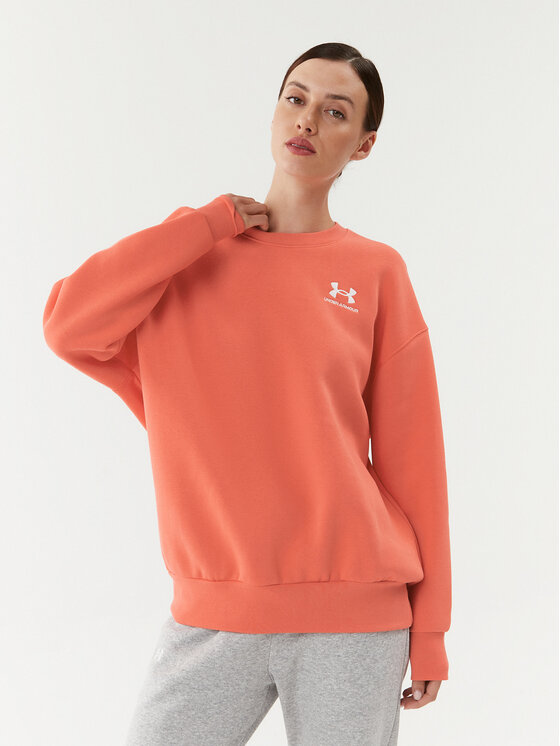 Under Armour Jopa Essential Flc Os Crew 1379475 Rdeča Loose Fit