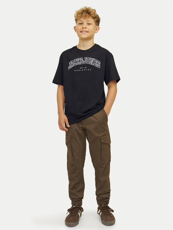 Jack&Jones Junior Jack&Jones Junior Футболка Caleb 12258924 Чорний Relaxed Fit