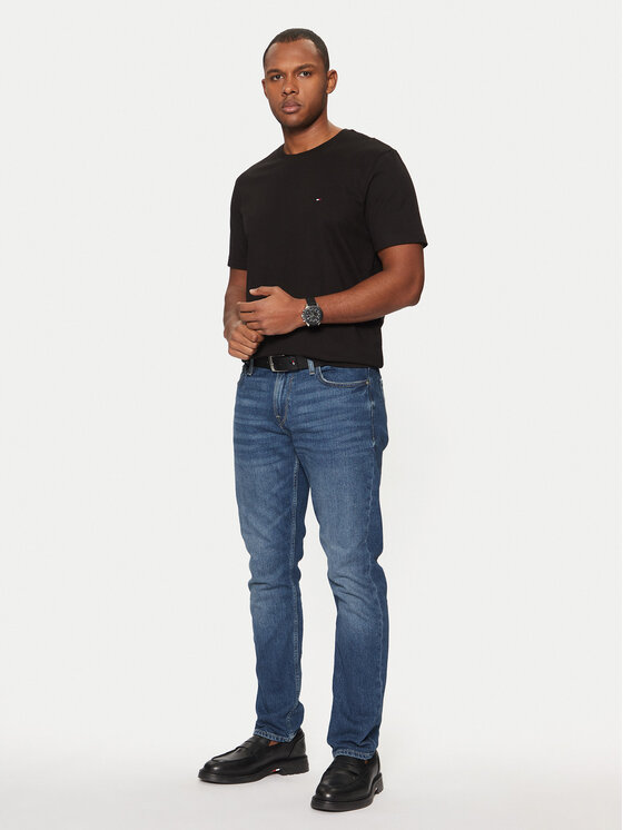 Tommy Hilfiger Tommy Hilfiger Póló Essential MW0MW37267 Fekete Regular Fit