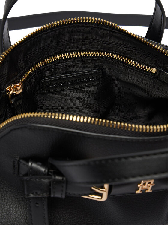 Tommy Hilfiger Tommy Hilfiger Geantă Th Buckle Mini Tote AW0AW19034 Negru
