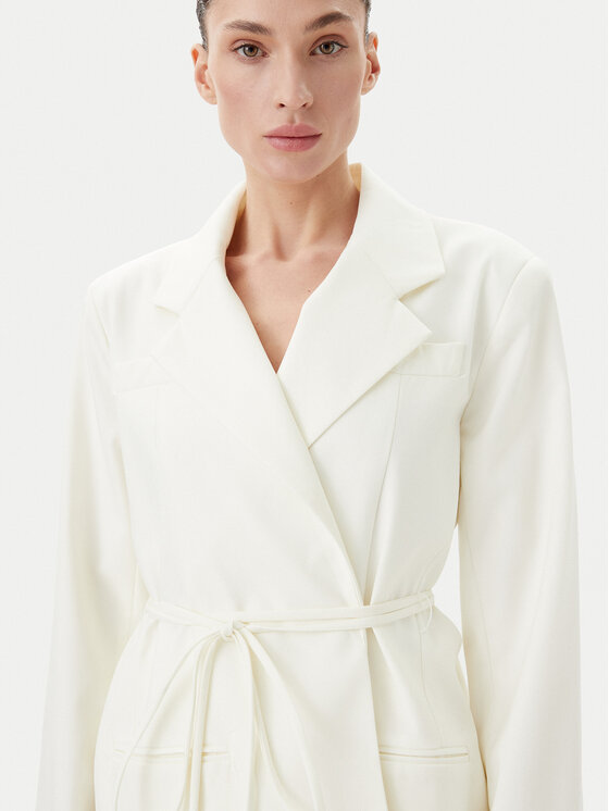Eleh Eleh Marynarka ESS250004 Écru Regular Fit