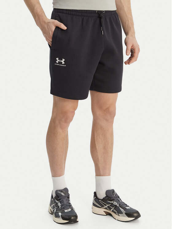 Under Armour Pantaloni scurți sport UA Icon Fleece 1380377 Negru Regular Fit