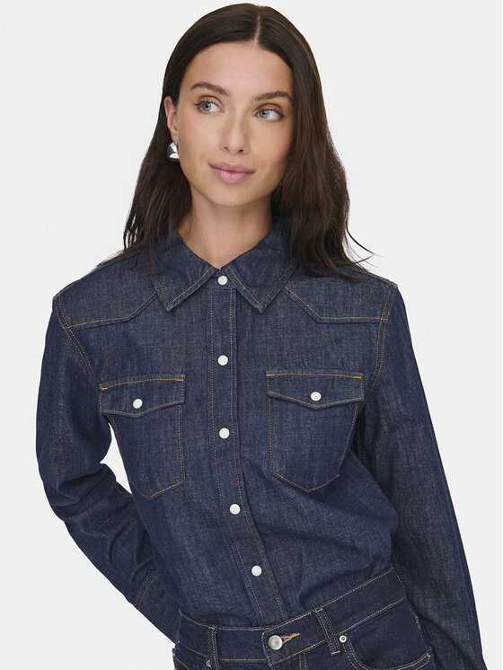 ONLY ONLY Jeanshemd Charlize 15364777 Blau Regular Fit