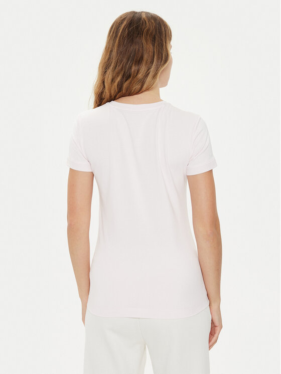 Guess Guess T-Shirt W2YI44 J1314 Różowy Slim Fit