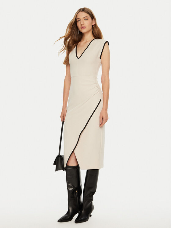 ACCESS FASHION ACCESS FASHION Kokteilinė suknelė 44-3380-531 Écru Slim Fit