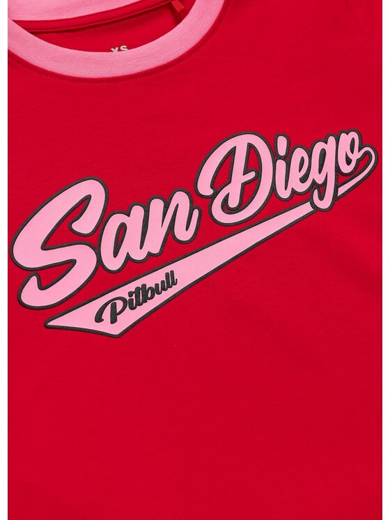 PITBULL PITBULL T-Shirt SAN DIEGO ANGEL Czerwony Regular Fit