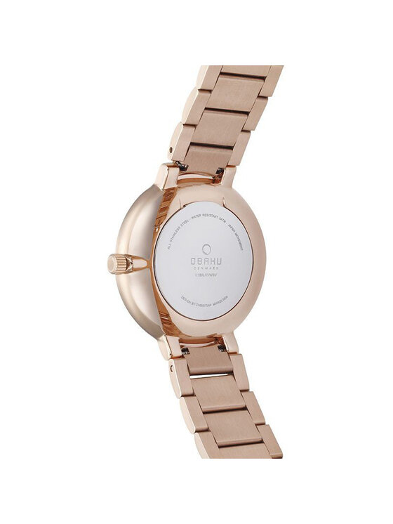 Obaku Obaku Zegarek V189LXVWSV Różowe złoto
