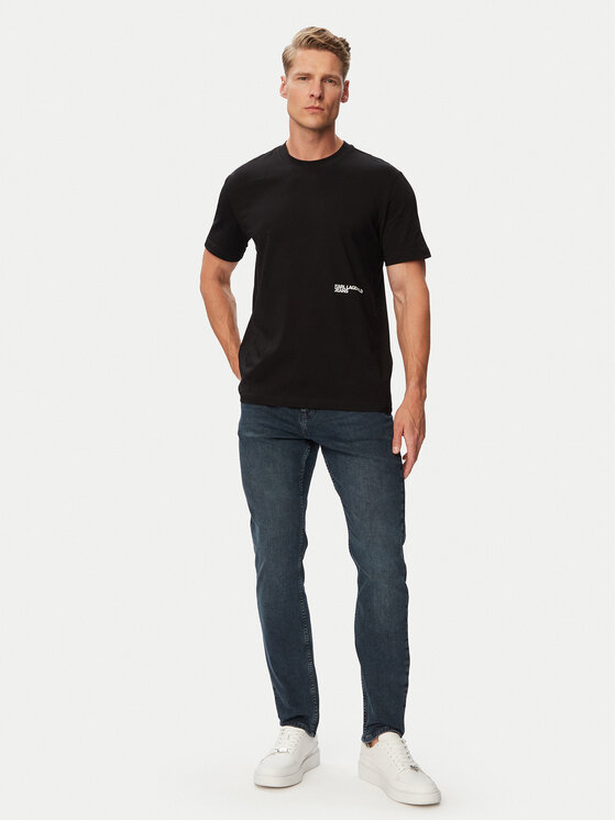 Karl Lagerfeld Jeans Karl Lagerfeld Jeans T-Shirt B3M17005 Czarny Regular Fit