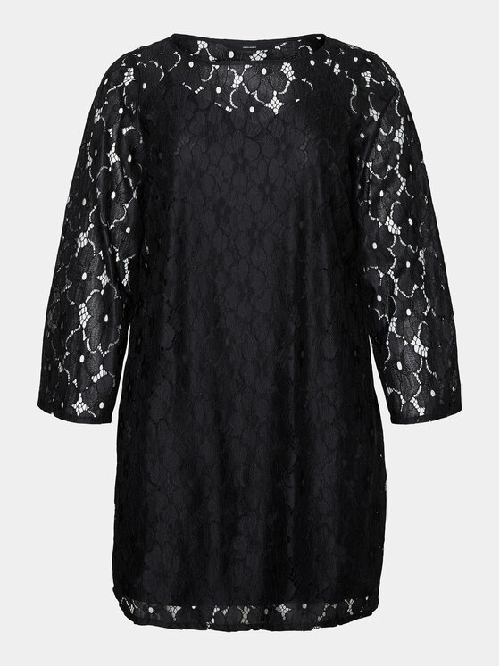 Vero Moda Curve Cocktail obleka 10297995 Črna Regular Fit