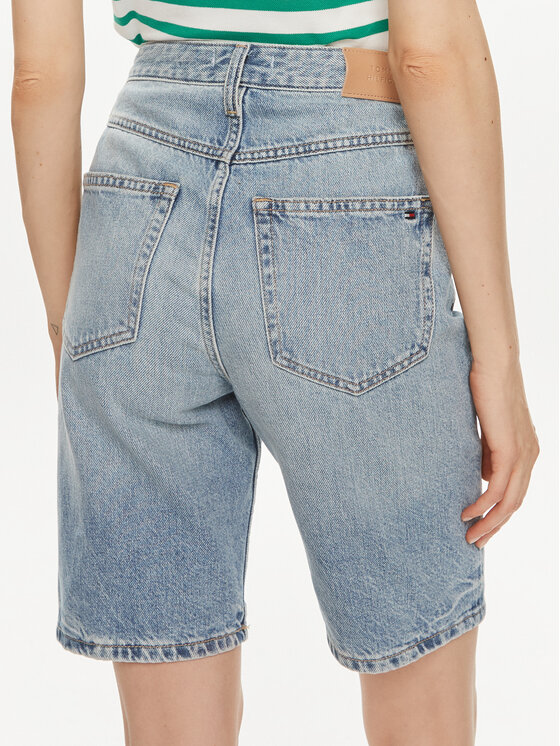 Tommy Hilfiger Tommy Hilfiger Szorty jeansowe WW0WW41326 Niebieski Slim Fit