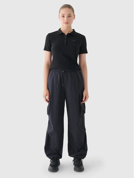 4F 4F Polo 4FWMM00TPTSF317-20S Czarny Slim Fit
