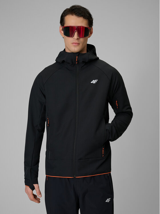 4F 4F Kurtka wielofunkcyjna TREKKING Czarny Regular Fit