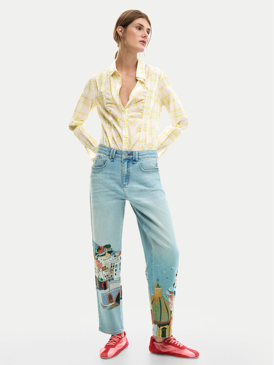 Desigual Desigual Jeansy Amalfi 26SWDD01 Barevná Tapered Fit