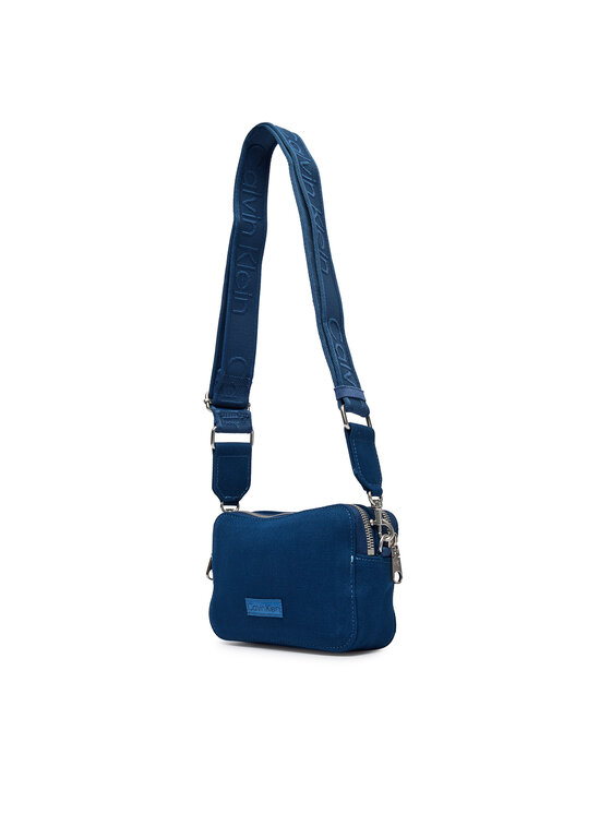 Calvin Klein Calvin Klein Geantă Webbing Strap Canvas Camera Bag LV04F3385G Albastru
