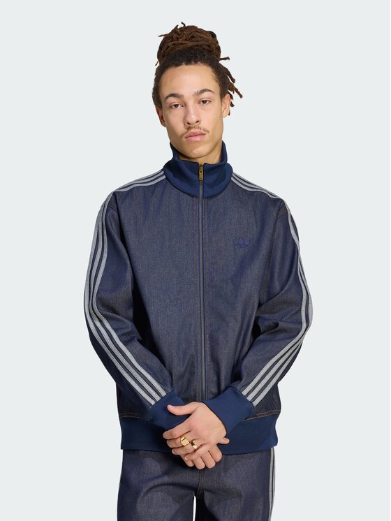 adidas adidas Kurtka jeansowa 164720 Niebieski jasny Loose Fit